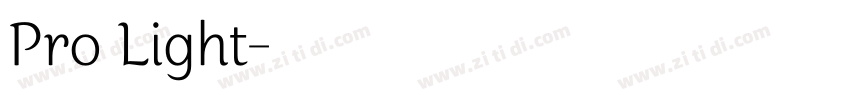 Pro Light字体转换